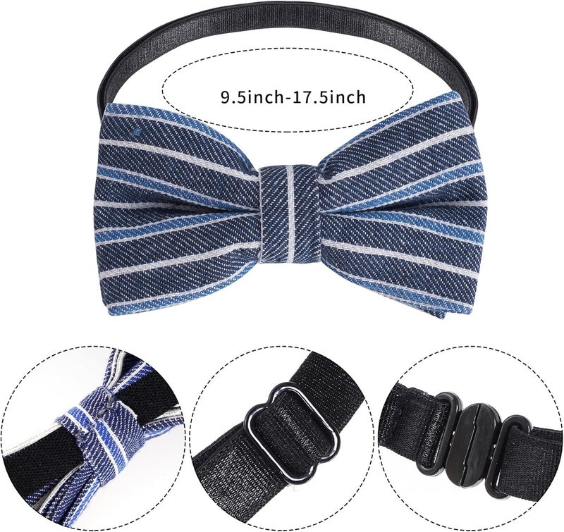 mifengda Boys Suspenders and Bow Tie Set Kids Suspenders and Pre-Tied Bow Tie Adjustable Toddler Baby for Kids Wedding Party - Image 2